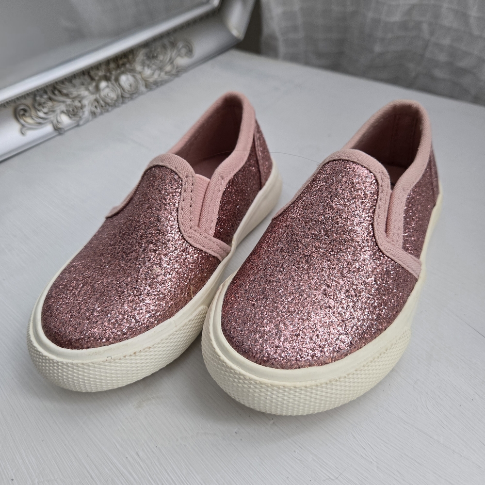 Sparkly Pink Slip-On Kids Shoes